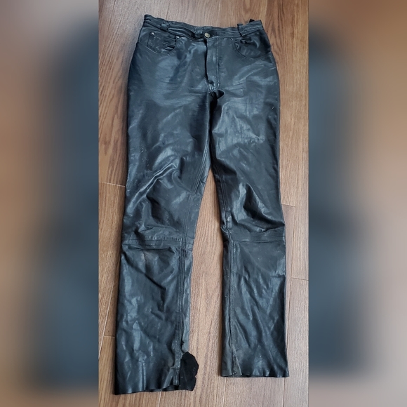 Black Leather Pants - Picture 4 of 12